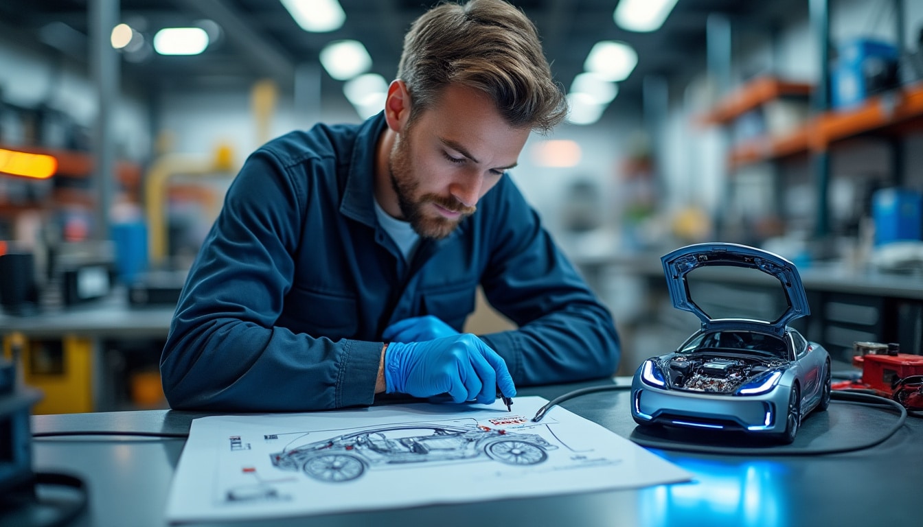 Illustration: Comprendre le fonctionnement du schéma électrique de la borne de recharge