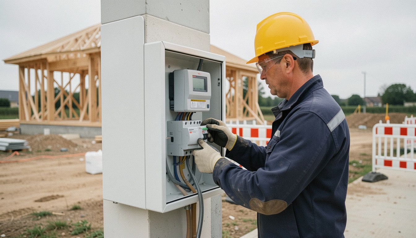 Compteur EDF de chantier : ouverture, pose et sécurité